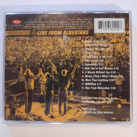 Live from Albertane - Audio CD By Hanson - VERY GOOD - Picture 3 of 7